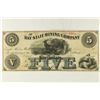 Image 1 : CIRCA 1867 $5 EAGLE RIVER MICHIGAN BAY STATE