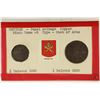 Image 1 : VATICAN PAPAL COINAGE SET, 1850R 1/2 BAIOCCO AND