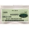 Image 3 : ERROR 1995 DOUBLE DIE LINCOLN CENT PCGS MS66RD