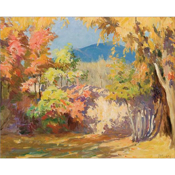 Joseph H. Sharp -An Old Garden in Taos