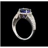 Image 4 : 14KT White Gold 3.68 ctw Tanzanite and Diamond Ring