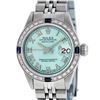Image 2 : Rolex Ladies Stainless Steel Ice Blue Diamond & Sapphire Datejust Wristwatch