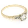 Image 3 : Antique 14K Two Tone Gold 0.54 ctw European Cut Diamond Solitaire Engagement Rin