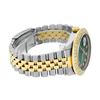Image 4 : Rolex Mens 2 Tone 18K Green Vignette 2.5 ctw Diamond Datejust Wristwatch 36MM