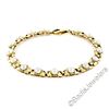 Image 2 : Vintage 14kt Yellow Gold Open Link and Natural Freshwater Pearl Tennis Bracelet