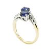 Image 4 : 2.07 ctw Oval Brilliant Blue Sapphire Ring - 14KT Yellow Gold