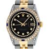 Image 1 : Rolex Mens 2 Tone Black Diamond String Lugs & Sapphire Datejust Wristwatch