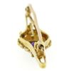 Image 4 : 15k Yellow Gold .64 ctw Old Cut Amethyst & Seed Pearl Brooch Pin