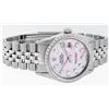 Image 3 : Rolex Mens Stainless Steel Pink MOP Baguette Diamond 36MM Datejust Wristwatch