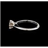 Image 3 : 14KT White Gold 0.70 ctw Round Cut Fancy Brown Diamond Solitaire Ring