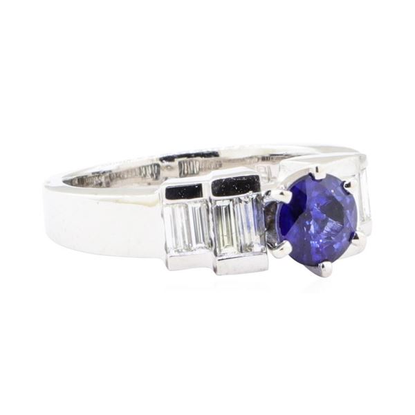 1.50 ctw Sapphire And Diamond Ring - Platinum