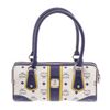 Image 1 : MCM Navy  White Visetos Coated Canvas and Leather Tote Bag