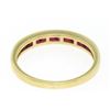 Image 5 : Petite 18k Yellow Gold 0.50 ctw Rare Square Cut Blood Red Ruby Channel Band Ring