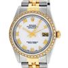 Image 1 : Rolex Mens 2 Tone Mother Of Pearl Diamond 36MM Datejust Wristwatch