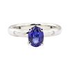 Image 2 : 1.62 ctw Sapphire and Diamond Ring - Platinum