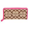 Image 1 : Coach Beige Signature PVC Canvas Zippy Wallet