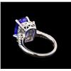 Image 3 : 14KT White Gold 3.17 ctw Tanzanite and Diamond Ring