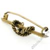 Image 4 : Antique Victorian 15kt Yellow Gold Seed Pearl Knot Bar Pin Brooch