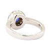 Image 3 : 1.30 ctw Blue Sapphire and Diamond Ring - 18KT White and Yellow Gold