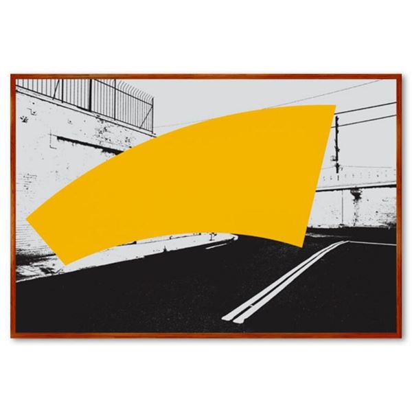 Claudio Santini, "Ciytyscape 7" Framed Hand Signed Limited Edition on Canvas wit