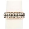 Image 4 : 14k Rose Gold 1.10 ctw Dual Row Round Champagne Diamond Band Ring