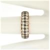 Image 8 : 14k Rose Gold 1.10 ctw Dual Row Round Champagne Diamond Band Ring
