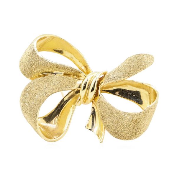 Bow Pin - 14KT Yellow Gold