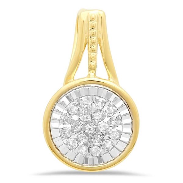 14k Gold 0.07CTW Diamond Pendant, (I1-I2/G-H)