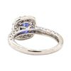 Image 3 : 2.06 ctw Blue Sapphire And Diamond Ring - 14KT White Gold