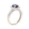 Image 4 : 2.06 ctw Blue Sapphire And Diamond Ring - 14KT White Gold