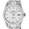 Image 1 : Rolex Mens Stainless Steel Silver Index 36MM Diamond Datejust Wristwatch