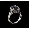 Image 4 : 14KT White Gold 5.62 ctw Sapphire and Diamond Ring