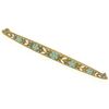 Image 1 : Antique Art Nouveau Krementz 14K Yellow Gold Enamel Daisy Flower Bar Pin Brooch