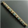 Image 2 : Antique Art Nouveau Krementz 14K Yellow Gold Enamel Daisy Flower Bar Pin Brooch