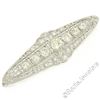 Image 6 : Art Deco Platinum 6.00 ctw Old European and Mine Cut Diamond Filigree Brooch