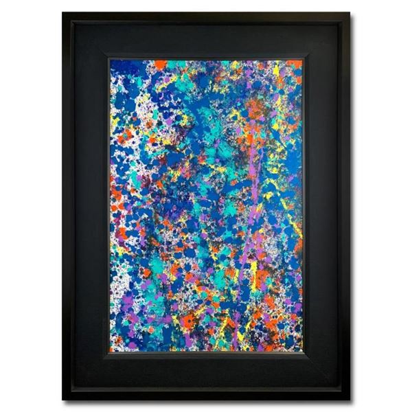 Wyland, "Coral 9" Hand Signed Original Painting on Canvas with Letter of Authent