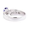 Image 3 : 2.30 ctw Sapphire And Diamond Ring - 18KT White Gold