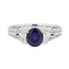 Image 2 : 1.98 ctw Sapphire and Diamond Ring - 18KT White Gold