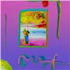 Image 2 : Peter Max, "Sage with Profile" Framed One-Of-A-Kind Acrylic Mixed Media, Hand Si