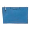 Image 1 : Givenchy Blue Grained Leather Antigona Clutch with silver-tone hardware, Canvas