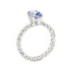 Image 4 : 2.84 ctw Sapphire and Diamond Ring - 14KT White Gold