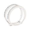 Image 4 : 0.60 ctw Diamond Double Row Ring Guard - 14KT White Gold