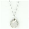 Image 7 : New 18k White Gold Diamond Cable Pendant with with 18K White Gold Chain