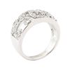 Image 4 : 0.58 ctw Diamond Half-Dome Band - 14KT White Gold