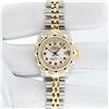 Image 1 : Rolex Ladies 2 Tone MOP Ruby & Pyramid Diamond Datejust Wriswatch With Rolex Box