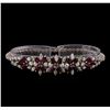 Image 1 : 3.96 ctw Ruby and Diamond Bracelet - 18KT White Gold