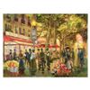 Image 1 : Valery Gromov, "Evening Cafe" Original Oil Painting on Canvas, Hand Signed with
