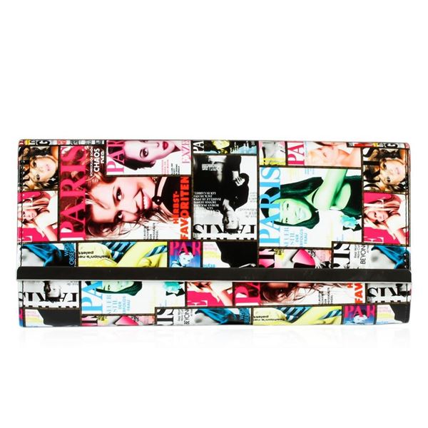 Multi Colored Fashionista Patent Oversized Clutch`