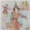 Image 2 : "Thai Dancers" Limited Edition Lithograph by Edna Hibel (1917-2014), Numbered an