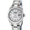Image 3 : Rolex Ladies Stainless Steel Mother Of Pearl Diamond Quickset Datejust Wristwatc